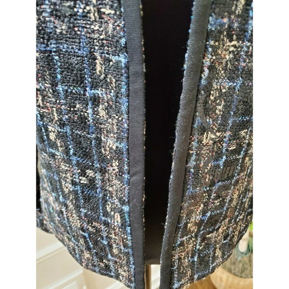 Darby + Luke Women's Multicolor Polyester Long Sleeve Open Front Jacket Size 12 - Picture 3 of 10